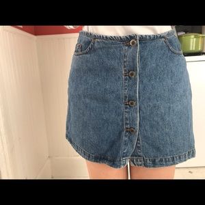 thrifted denim skort